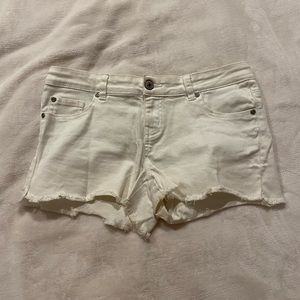 Women's White Denim Shorts